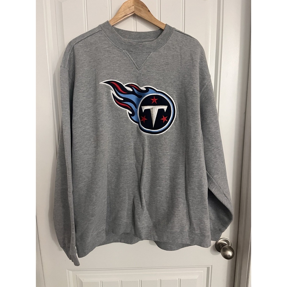 Tennessee Titans Sweatshirt Crew Neck Heather Gray Women's‎ XL Embroidered